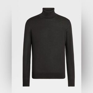 ZEGNA - BLACK CASHSETA LIGHT TURTLENECK